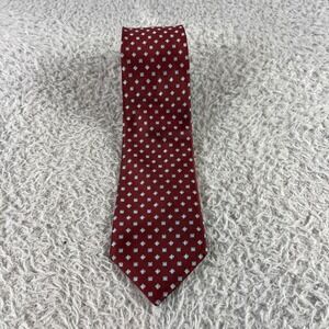 Tommy Hilfiger Red Geometric Print Silk Blend Men's Tie